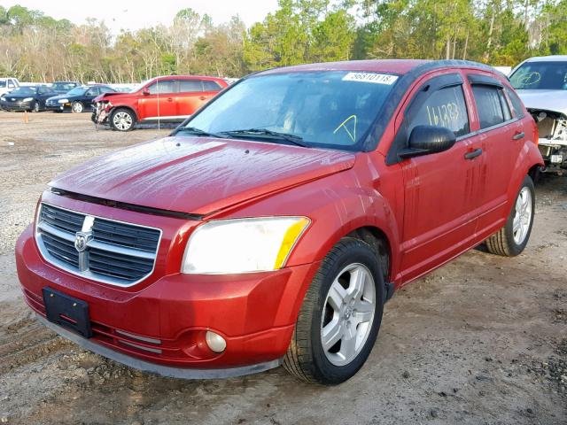 1B3HB48BX7D595373 - 2007 DODGE CALIBER SX RED photo 2