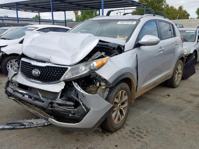 KNDPB3AC1E7613214 - 2014 KIA SPORTAGE B GRAY photo 2