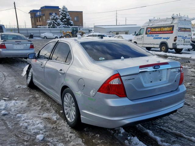 3FADP0L37AR276721 - 2010 FORD FUSION HYB SILVER photo 3