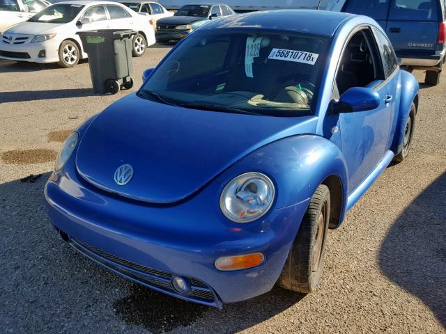 3VWCK21C11M442390 - 2001 VOLKSWAGEN NEW BEETLE BLUE photo 2