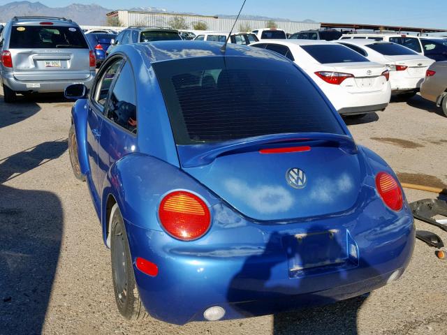 3VWCK21C11M442390 - 2001 VOLKSWAGEN NEW BEETLE BLUE photo 3