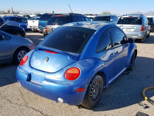 3VWCK21C11M442390 - 2001 VOLKSWAGEN NEW BEETLE BLUE photo 4