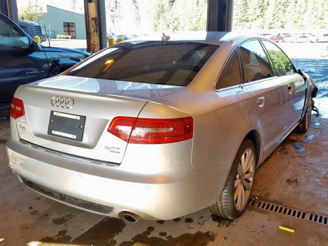 WAUKGAFB7BN031252 - 2011 AUDI A6 PRESTIG SILVER photo 4