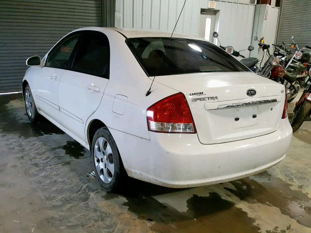 KNAFE221095660131 - 2009 KIA SPECTRA EX WHITE photo 3