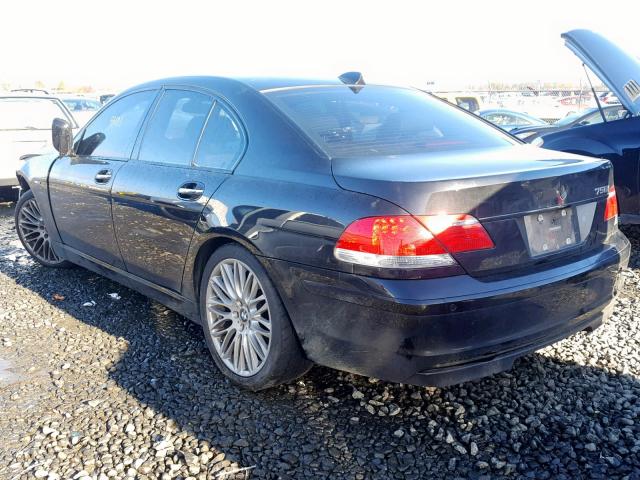 WBAHL83568DT12678 - 2008 BMW 750I BLACK photo 3