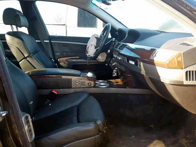 WBAHL83568DT12678 - 2008 BMW 750I BLACK photo 5