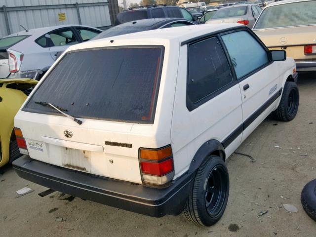 JF2KA83A1JD714773 - 1988 SUBARU JUSTY GL WHITE photo 4