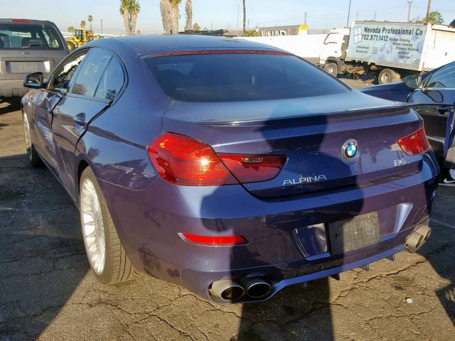 WBA6B4C54FD986098 - 2015 BMW 650 XI BLUE photo 3