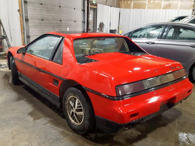 1G2PF3795GP215110 - 1986 PONTIAC FIERO SE RED photo 3