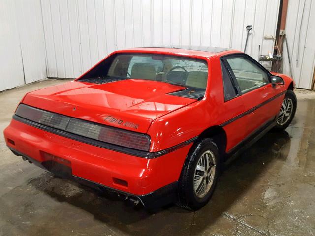 1G2PF3795GP215110 - 1986 PONTIAC FIERO SE RED photo 4