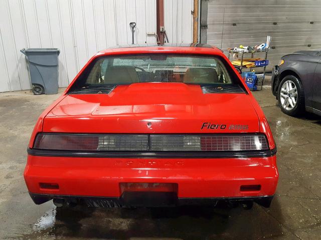 1G2PF3795GP215110 - 1986 PONTIAC FIERO SE RED photo 6