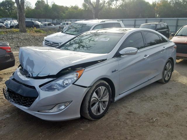 KMHEC4A41EA110719 - 2014 HYUNDAI SONATA HYB SILVER photo 2