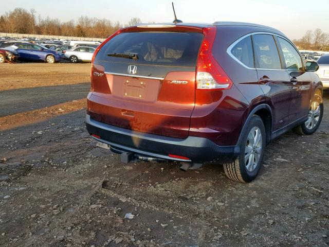 5J6RM4H70DL048469 - 2013 HONDA CR-V EXL MAROON photo 4