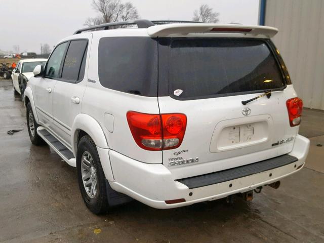 5TDBT48A96S260892 - 2006 TOYOTA SEQUOIA LI WHITE photo 3