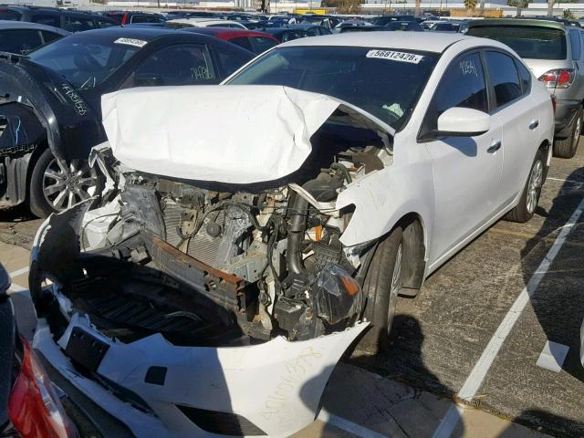 3N1AB7AP8GY280434 - 2016 NISSAN SENTRA S WHITE photo 2