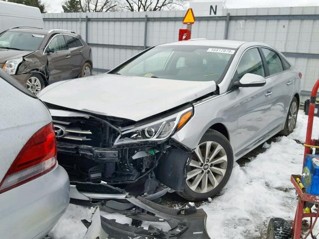 5NPE34AF0FH216997 - 2015 HYUNDAI SONATA SPO SILVER photo 2