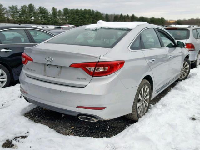 5NPE34AF0FH216997 - 2015 HYUNDAI SONATA SPO SILVER photo 4