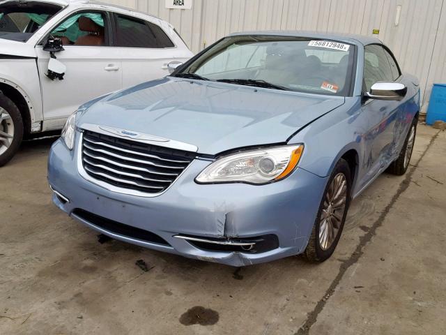 1C3BCBFG8CN158257 - 2012 CHRYSLER 200 LIMITE BLUE photo 2