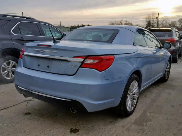 1C3BCBFG8CN158257 - 2012 CHRYSLER 200 LIMITE BLUE photo 4