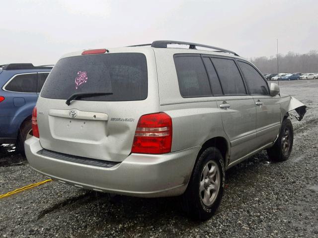 JTEGD21A330053927 - 2003 TOYOTA HIGHLANDER BEIGE photo 4