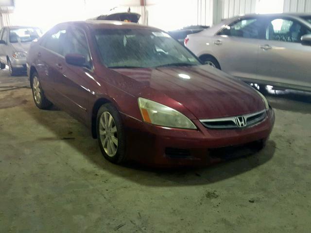 1HGCM66826A065681 - 2006 HONDA ACCORD EX BURGUNDY photo 1