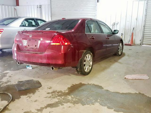 1HGCM66826A065681 - 2006 HONDA ACCORD EX BURGUNDY photo 4