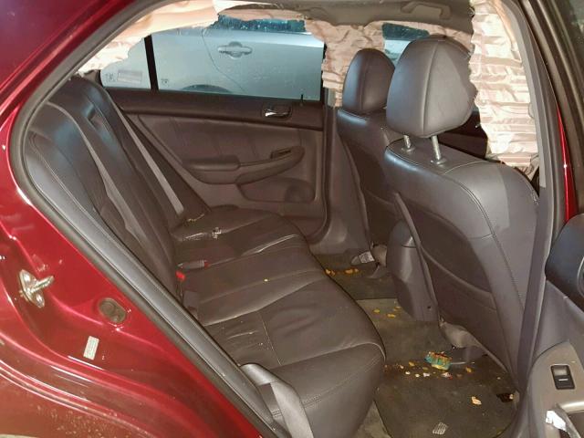 1HGCM66826A065681 - 2006 HONDA ACCORD EX BURGUNDY photo 6