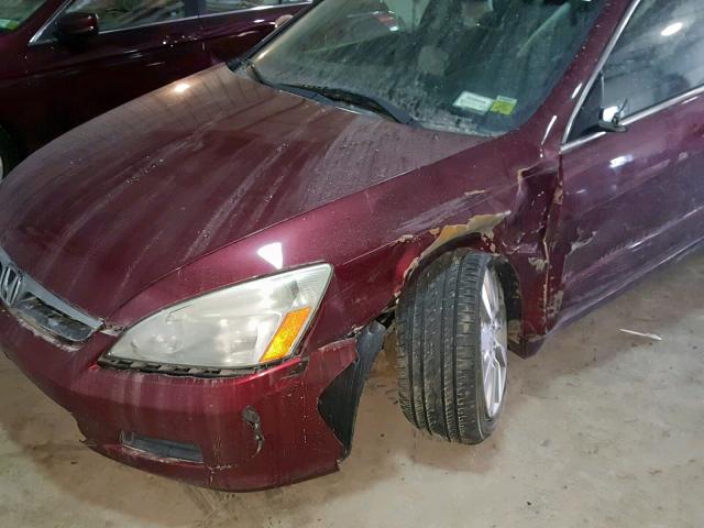 1HGCM66826A065681 - 2006 HONDA ACCORD EX BURGUNDY photo 9