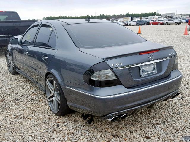 WDBUF77X97B041302 - 2007 MERCEDES-BENZ E 63 AMG GRAY photo 3