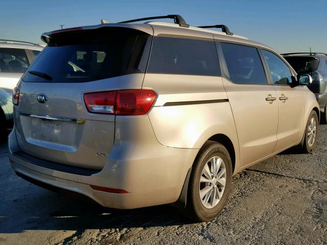 KNDMB5C15G6183271 - 2016 KIA SEDONA LX BEIGE photo 4