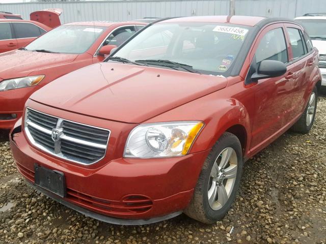 1B3CB4HA0AD607863 - 2010 DODGE CALIBER SX RED photo 2