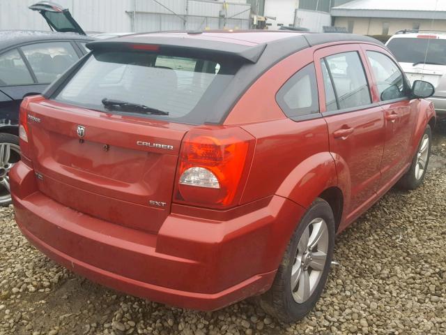 1B3CB4HA0AD607863 - 2010 DODGE CALIBER SX RED photo 4