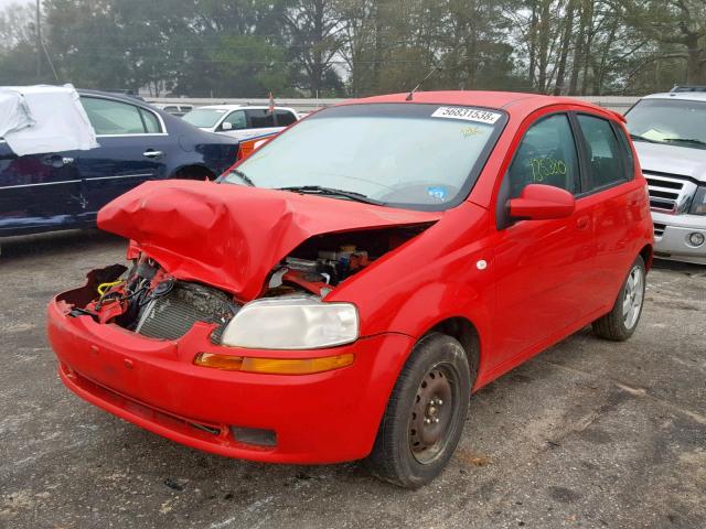 KL1TG66666B619682 - 2006 CHEVROLET AVEO LT RED photo 2