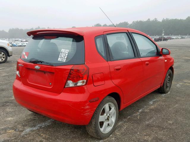 KL1TG66666B619682 - 2006 CHEVROLET AVEO LT RED photo 4