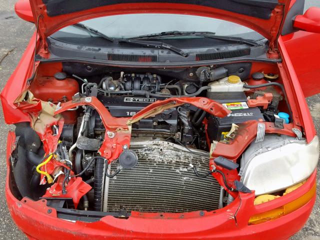 KL1TG66666B619682 - 2006 CHEVROLET AVEO LT RED photo 7