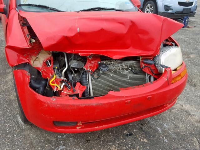 KL1TG66666B619682 - 2006 CHEVROLET AVEO LT RED photo 9