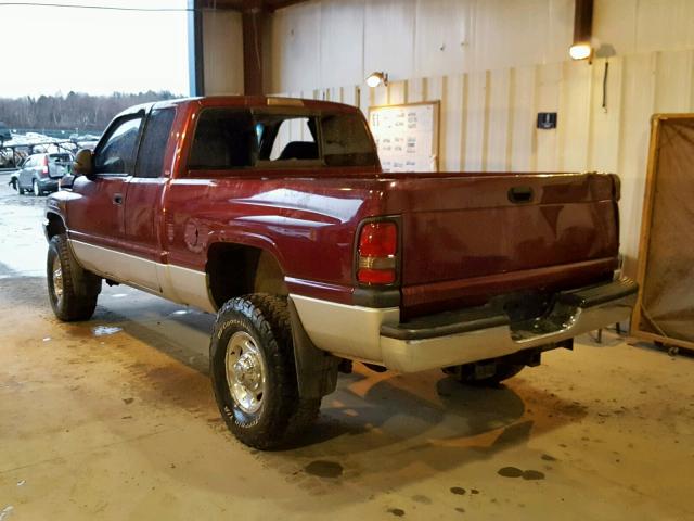 3B7KF236X1G820389 - 2001 DODGE RAM 2500 MAROON photo 3