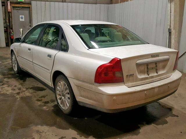 YV1TS592461433553 - 2006 VOLVO S80 2.5T WHITE photo 3