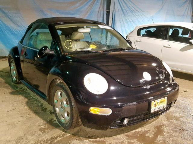 3VWCK21Y53M302972 - 2003 VOLKSWAGEN NEW BEETLE BLACK photo 1