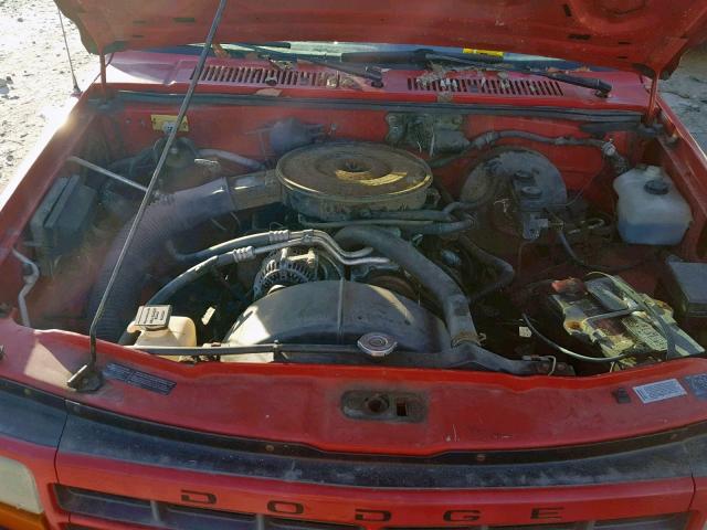 1B7FL26X3TS614714 - 1996 DODGE DAKOTA RED photo 7