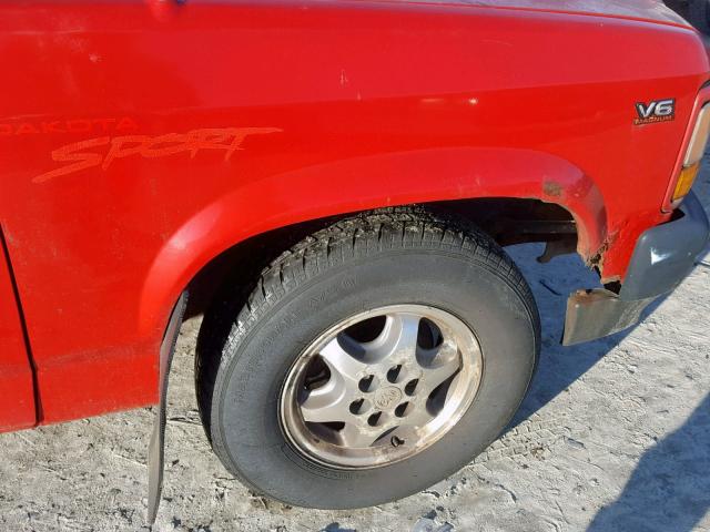 1B7FL26X3TS614714 - 1996 DODGE DAKOTA RED photo 9