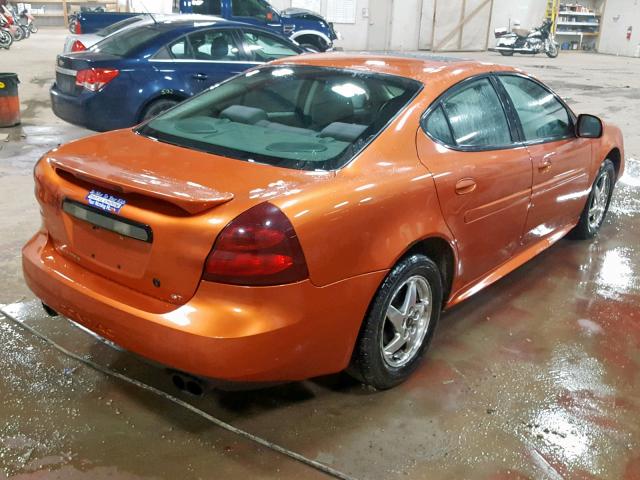 2G2WS522441261176 - 2004 PONTIAC GRAND PRIX ORANGE photo 4