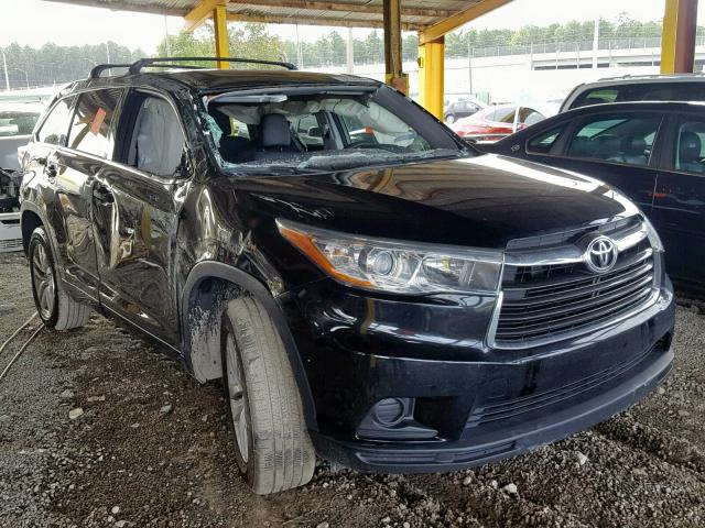 5TDZARFH8FS009749 - 2015 TOYOTA HIGHLANDER BLACK photo 1