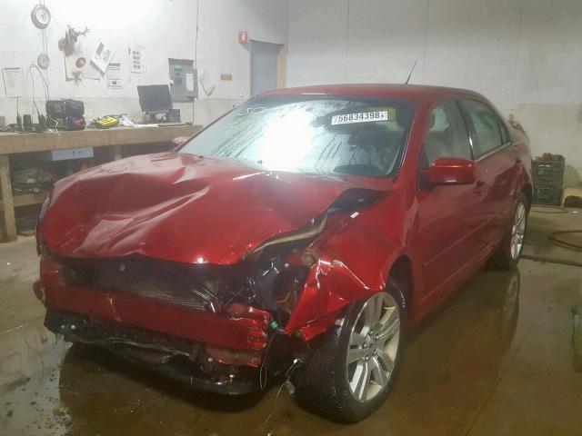 3FAHP08159R106443 - 2009 FORD FUSION SEL RED photo 2