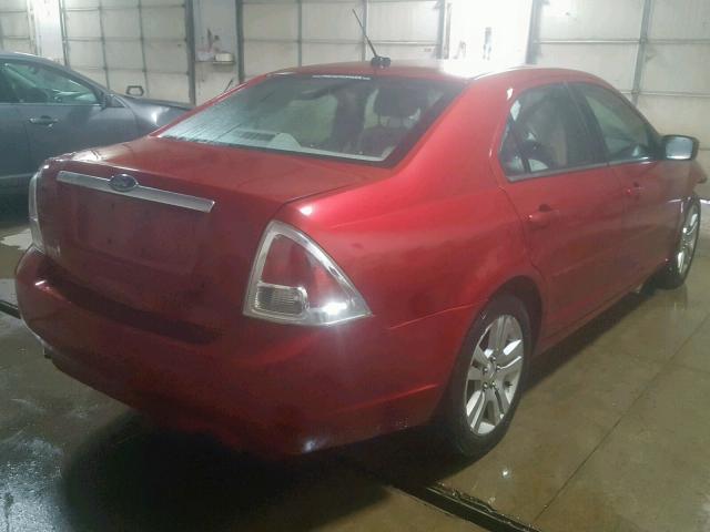 3FAHP08159R106443 - 2009 FORD FUSION SEL RED photo 4