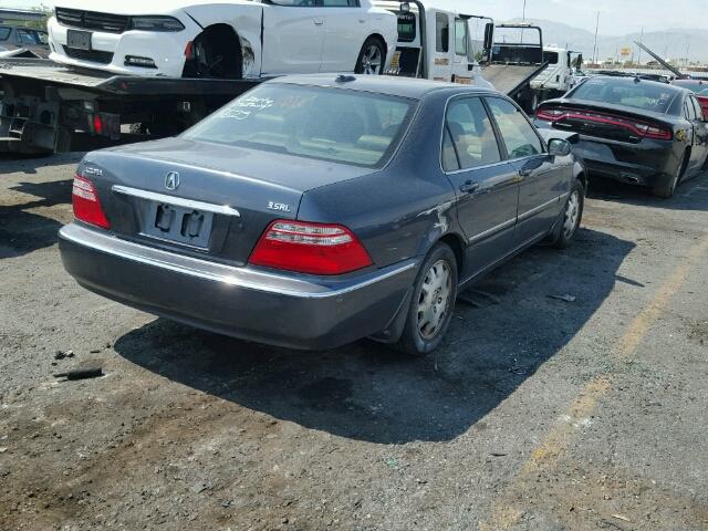 JH4KA96674C001879 - 2004 ACURA 3.5RL BLUE photo 4