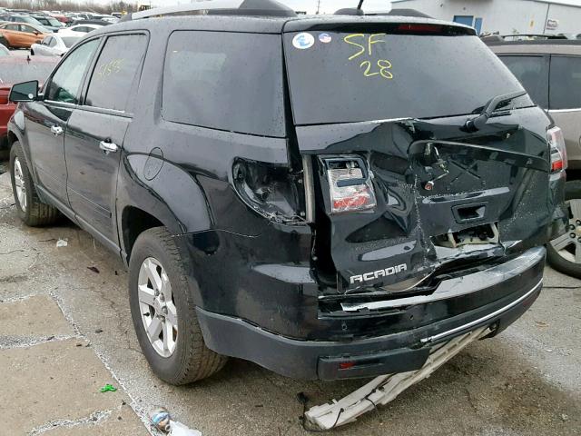 1GKKRPKD1GJ143782 - 2016 GMC ACADIA SLE BLACK photo 3