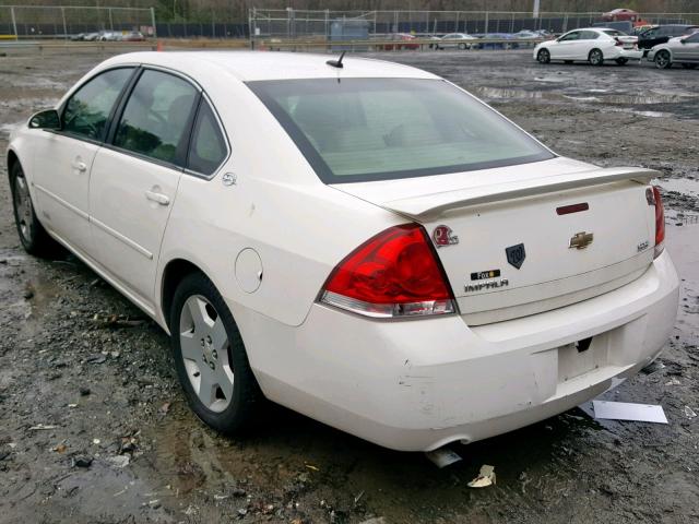 2G1WD58C169324558 - 2006 CHEVROLET IMPALA SUP Ақ фото 3