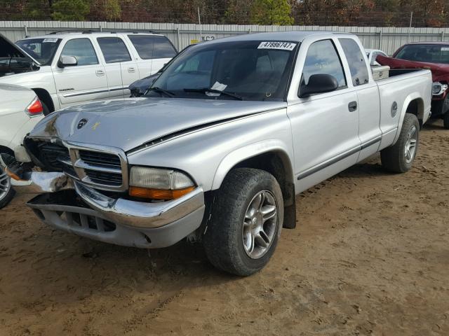 1D7GL42N34S750918 - 2004 DODGE DAKOTA SLT SILVER photo 2