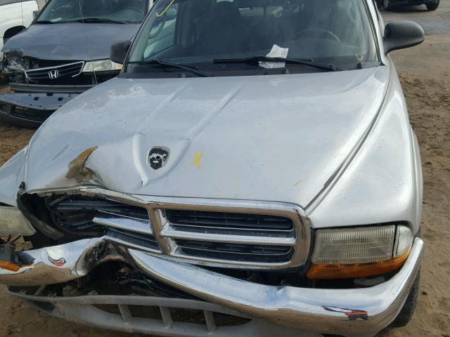 1D7GL42N34S750918 - 2004 DODGE DAKOTA SLT SILVER photo 7